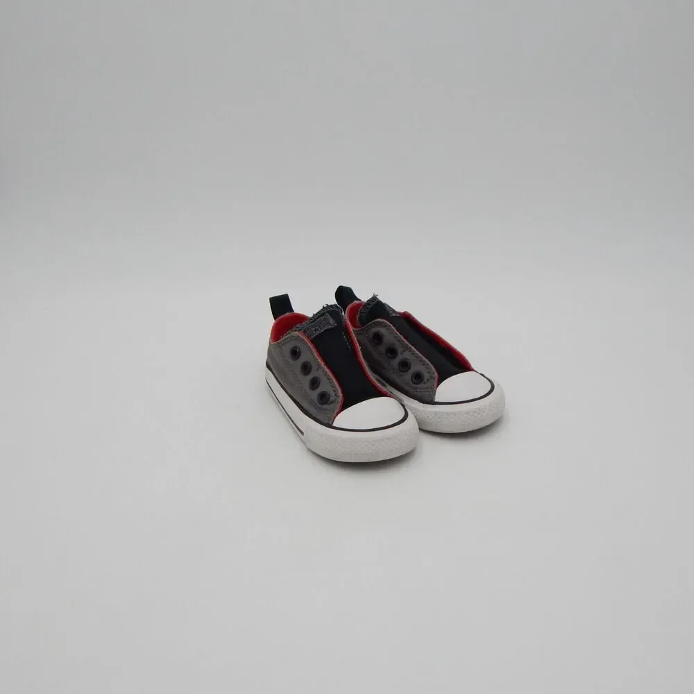 Converse All Star Gray and Black Slip On Low Top Sneakers Infant 750033F Size 5